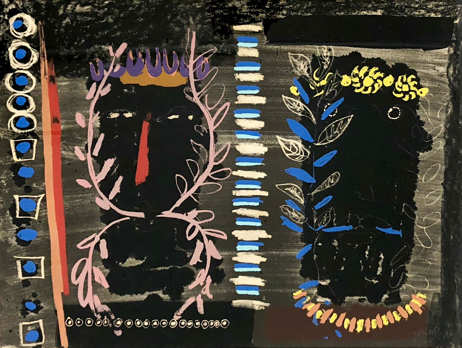 JOHN PIPER - Foliate Heads: (British 1903 - 92) Screenprint, edition 52/75, 56.5 cm x 75 cm Signed