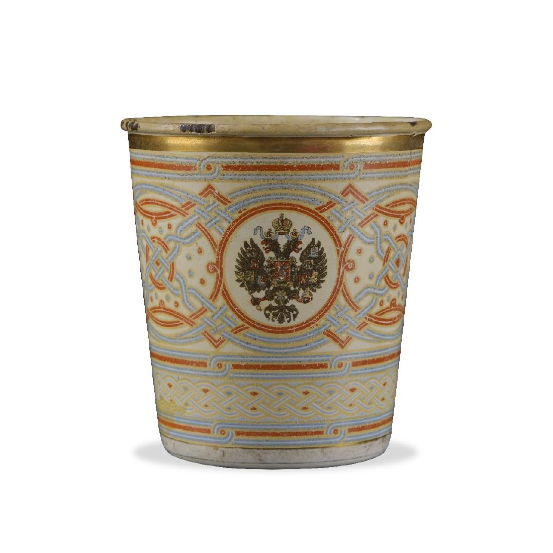RUSSIAN ANTIQUE ENAMEL CORONATION CUP, "CUP OF SORROWS" (1 of 2)