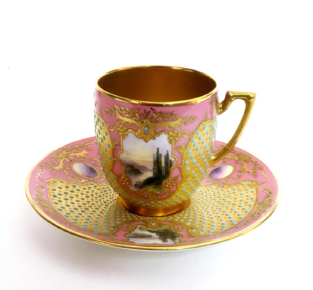 Very Fine 19th C. Coalport Cup & Saucer (1 of 6)