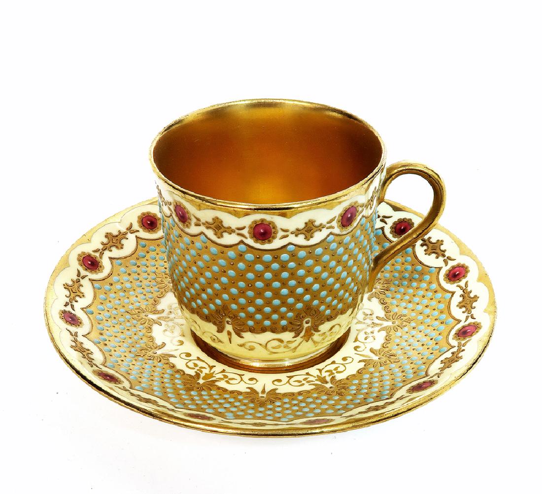 Very Fine 19th C. Coalport Cup & Saucer (1 of 6)