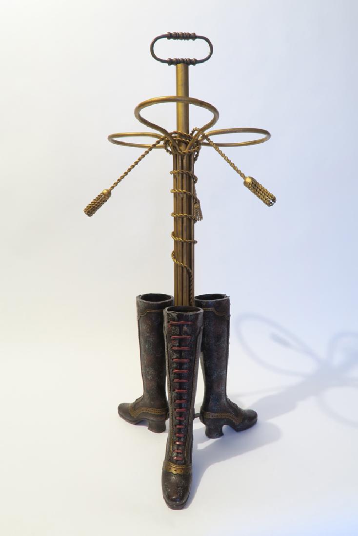 FRENCH GILT & PATINATED BRONZE UMBRELLA STAND