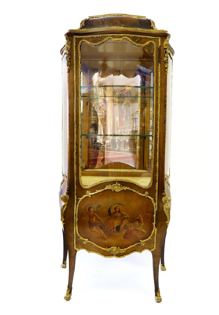 19th C. Bronze Mounted Vernis Martin Vitrine Cabinet (1 of 4)