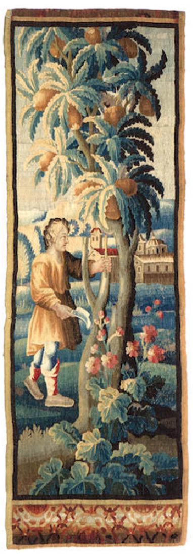 18th C. French Baroque Garden Tapestry (1 of 1)