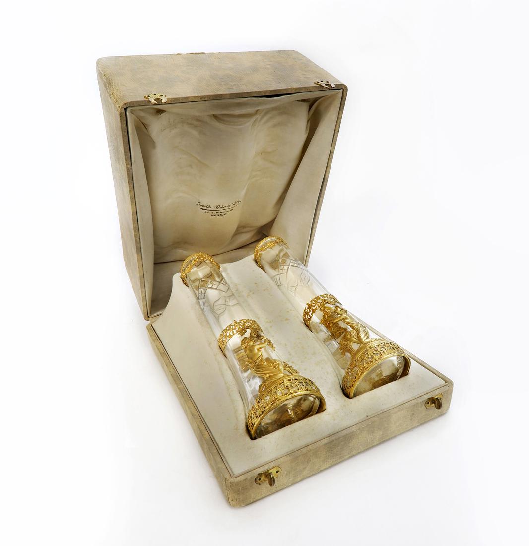 A Pair of 19th C. Bronze & Baccarat Crystal Vases (1 of 5)