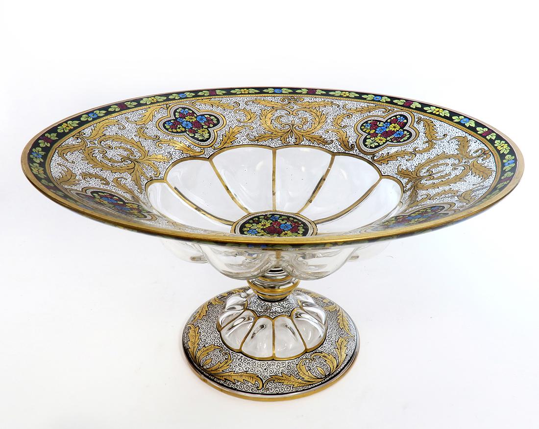 Moser/Lobmeyr Hand Painted Compote/Centerpiece (1 of 5)