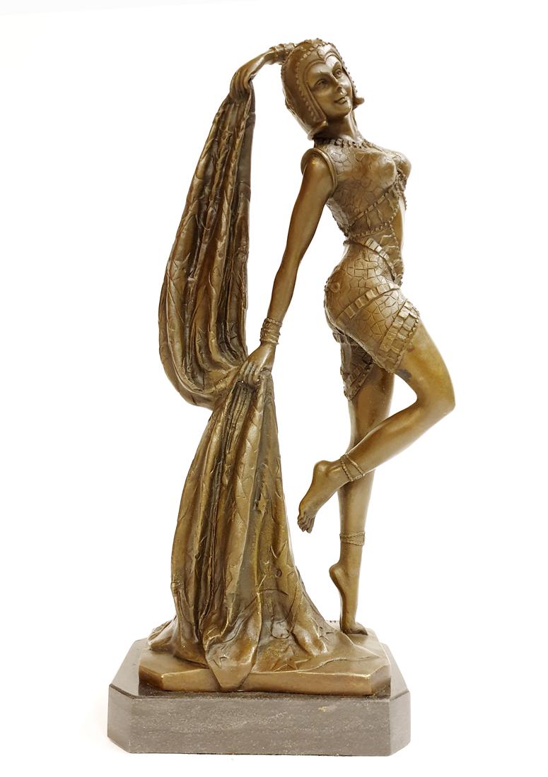D.H.Chiparus (After) Orientalist Dancer Bronze Statue (1 of 13)