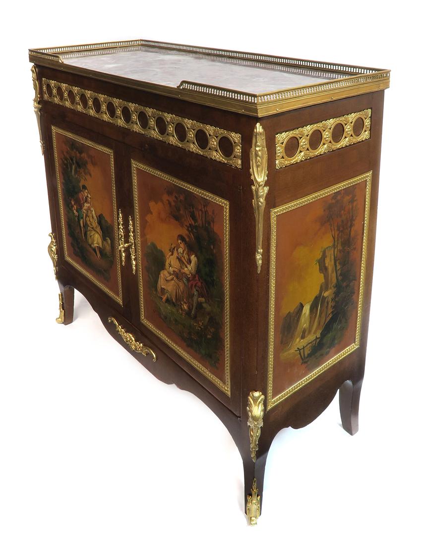 19th C. French Bronze Mounted Vernis Martin Cabinet (1 of 5)
