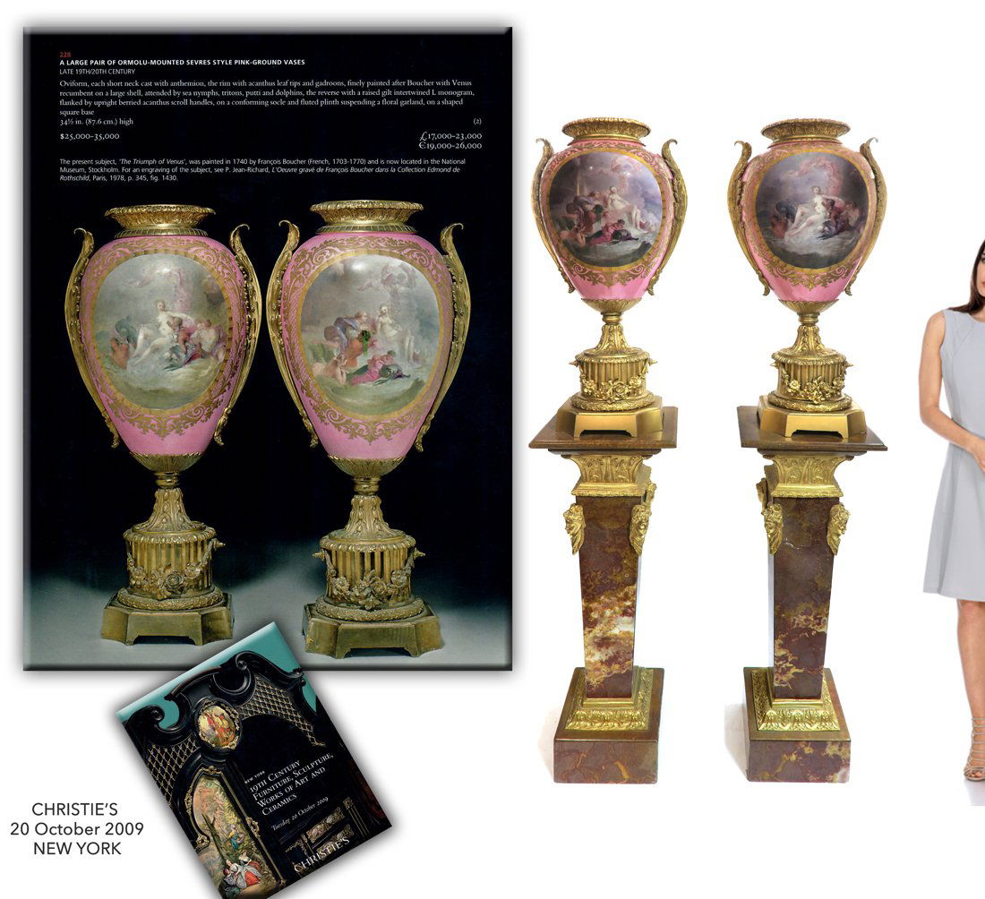 19th C. Monumental Pair of French Sevres Vases (1 of 3)