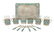A PERSIAN ETCHED GLASS/ENAMELED SILVER 7 PIECE TEA SET - 2