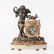 Gilt and Patinated Bronze-mounted Onyx Mantel Clock