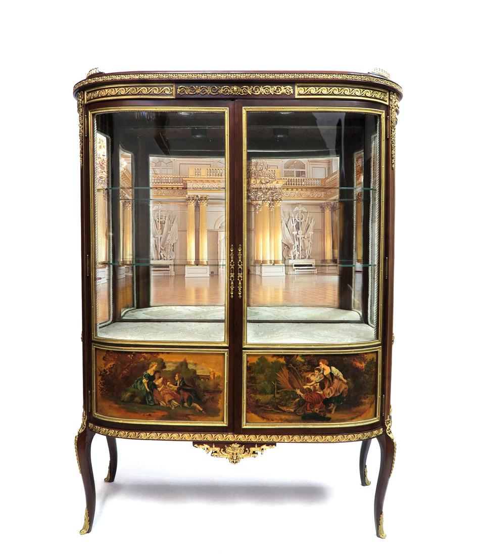 F. Linke Attr. Vernis Martin Kingwood Vitrine Cabinet (1 of 7)