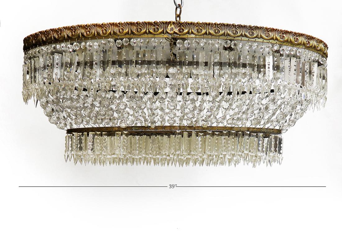 Crystal Baccarat style large chandelier (1 of 1)