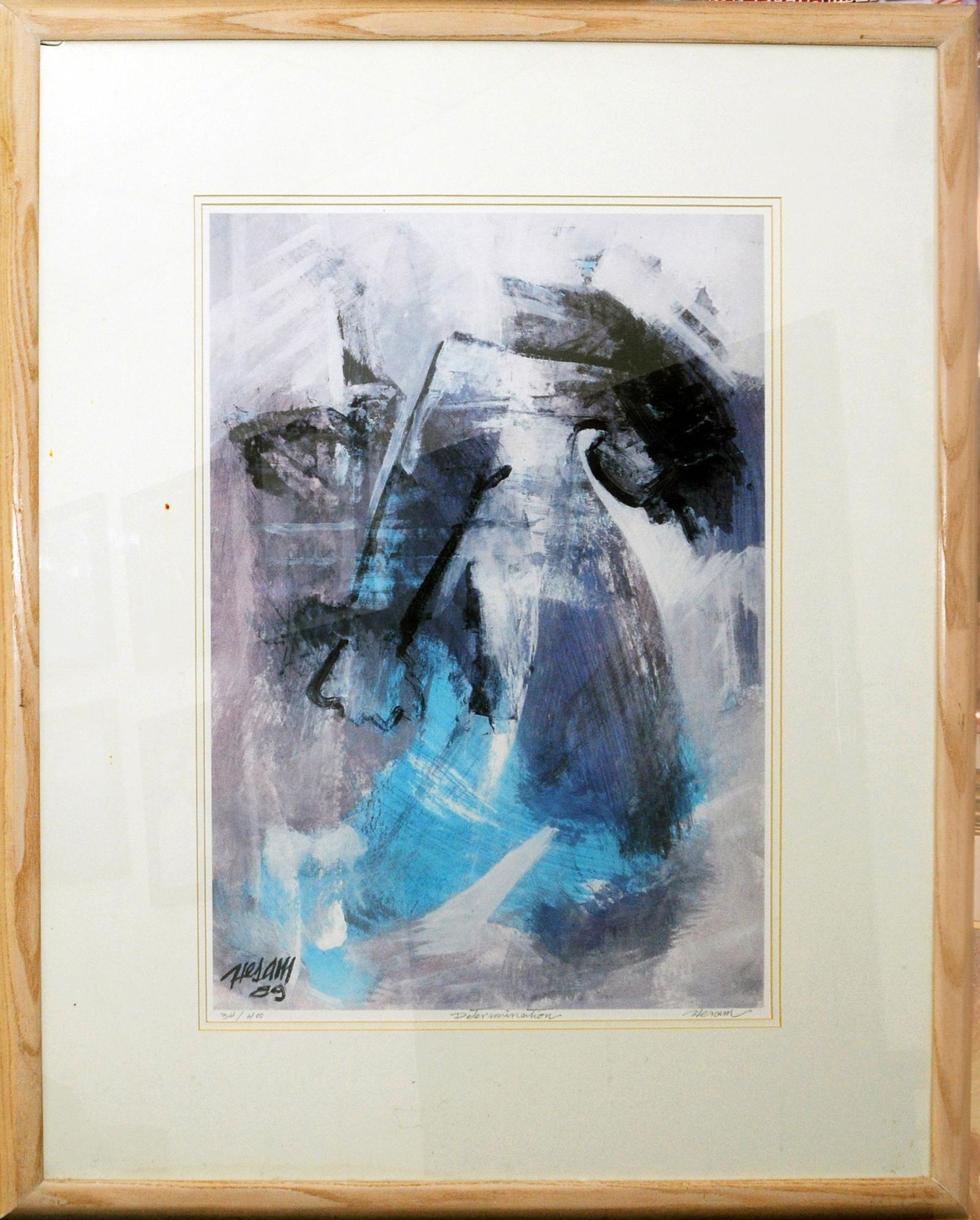 Determination, A Hessam Abrishami painting: A Limited Edition of "Determination" painting (34/400) by Persian artist "Hessam Abrishami". Artist Signed. 25" x 17". About Artist: Hessam Abrishami (Born: 1951, Shiraz, Iran) is an Persian artist wh