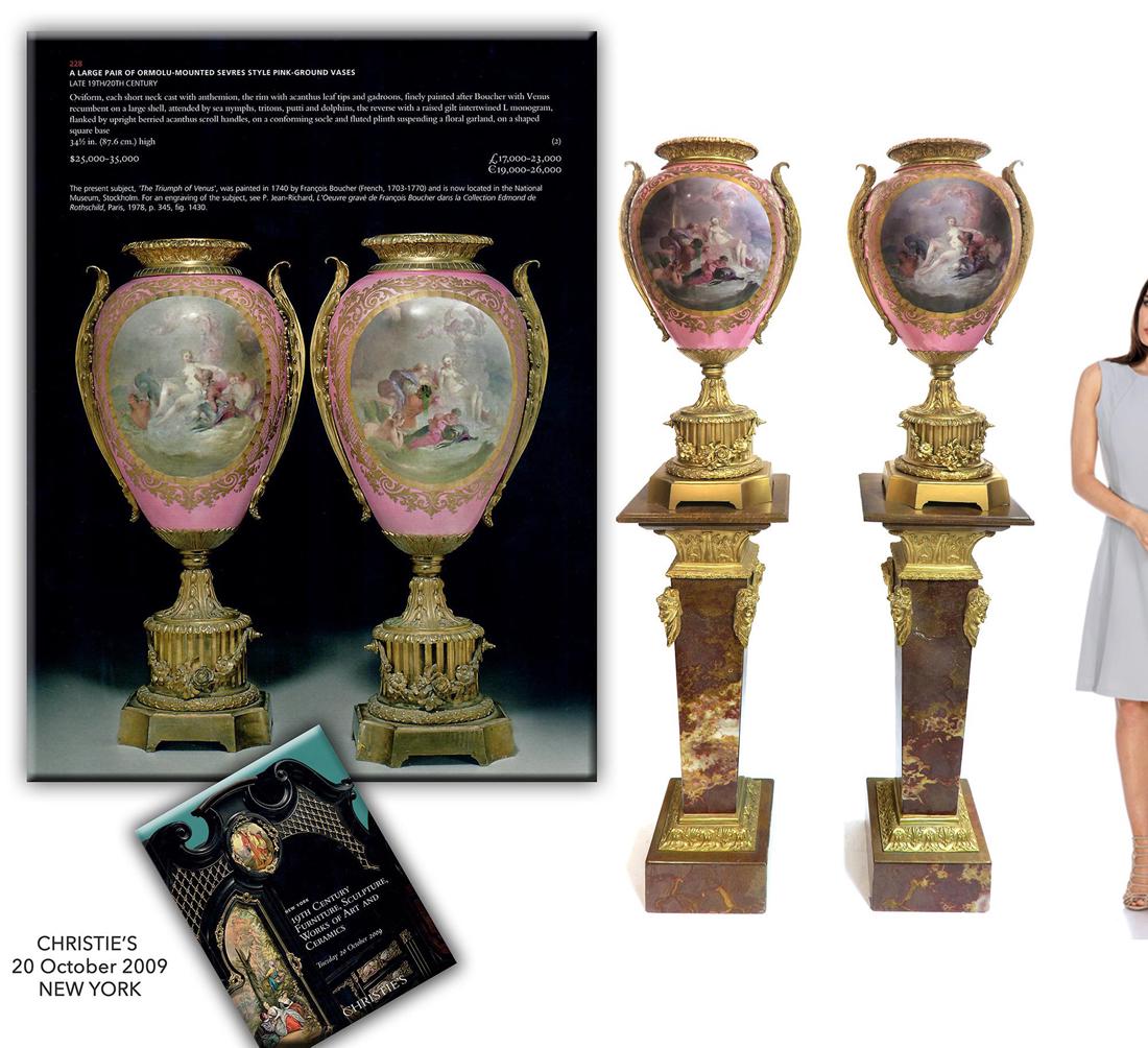 19th C. Monumental Pair of French Sevres Vases (1 of 12)