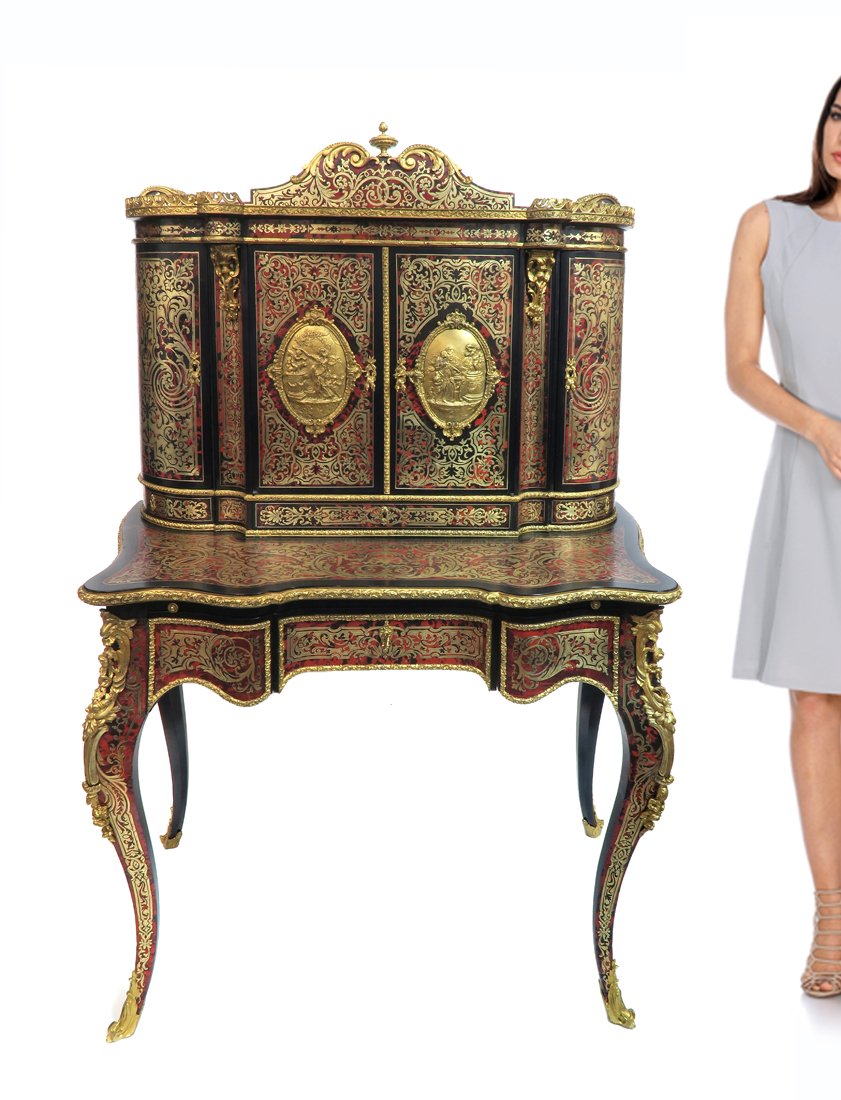 19TH C. FRENCH BOULLE BRONZE MOUNTED CABINET (1 of 6)