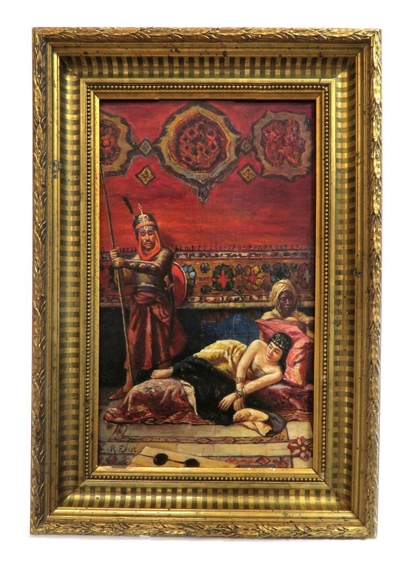 RUDOLF ERNST (1854-1932) Orientalist Oil on Panel (1 of 4)