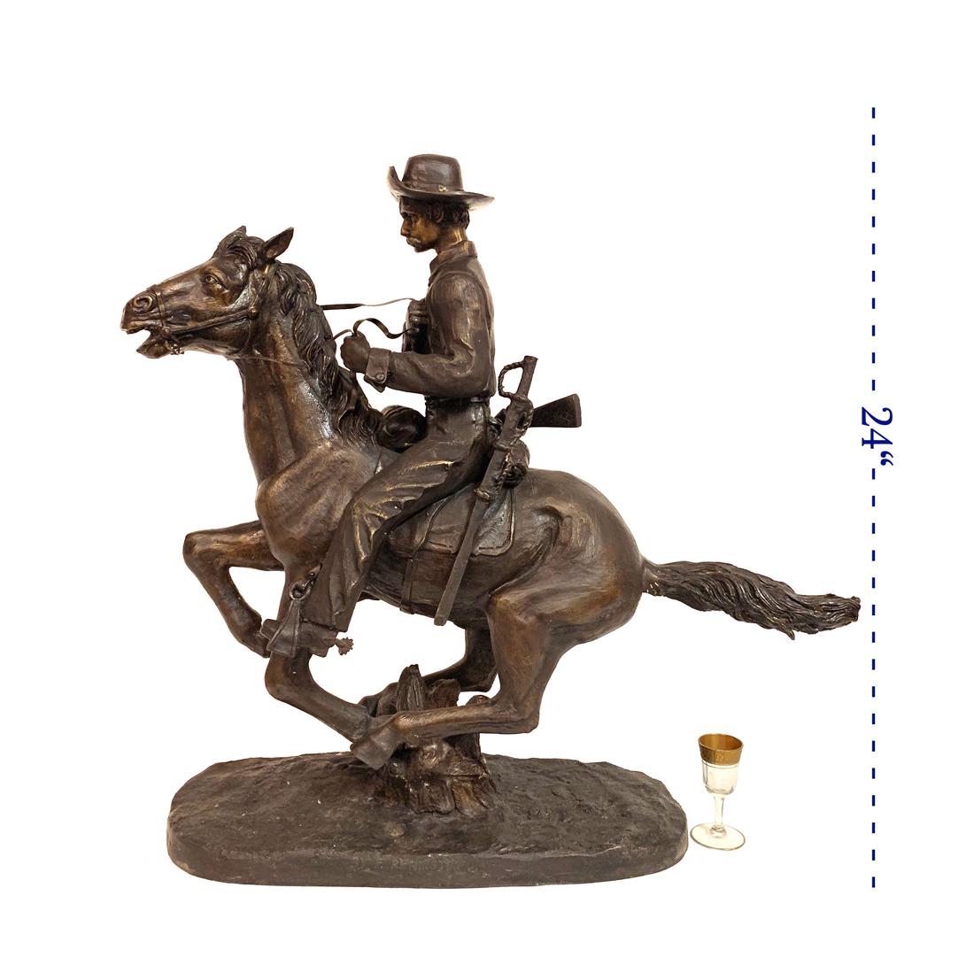 Trooper of the plains, A Large Remington Bronze Statue (1 of 4)