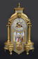 19th C. Bronze & Porcelain Platinum Ground Clock Set - 2