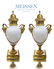 A Pair of 19th C. Meissen Figural Bronze Porcelain Vase