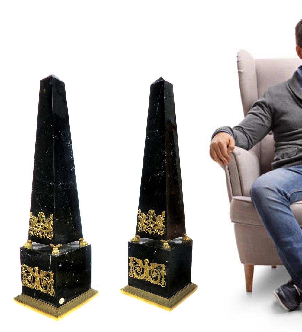 19th C. Pair of French Bronze Mounted Columns (1 of 5)