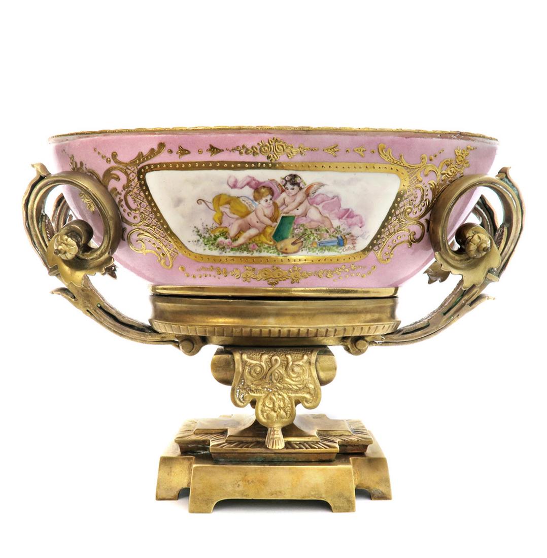 Large French Bronze Mounted Sevres Centerpiece (1 of 3)