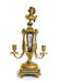 19th C. Sevres Gilt Bronze Jeweled Cobalt Clock Set - 3