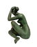 A SEATED NUDE FEMALE BRONZE SCULPTURE - 4