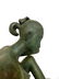 A SEATED NUDE FEMALE BRONZE SCULPTURE - 6