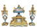 A Large Sevres Gilt Bronze Clock Set, 19th C.