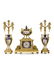 A Louis XVI style Bronze & Sevres Porcelain Clock Set