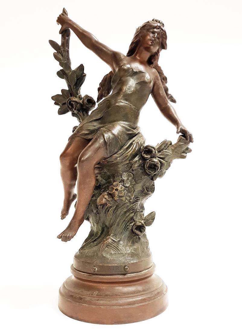 An Art Deco Vintage L'AIR Statue By "Francois Moreau" (1 of 11)