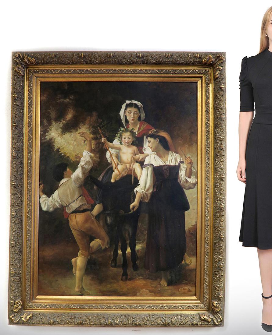 C. Bianchini (Italian 19th Century) Large Oil on Canvas (1 of 4)