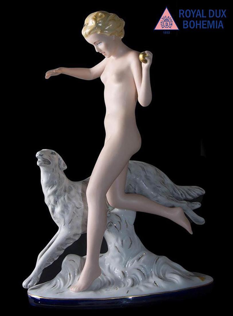 DIANA THE HUNTRESS, A Large Royal Dux Bohemian Figurine (1 of 8)