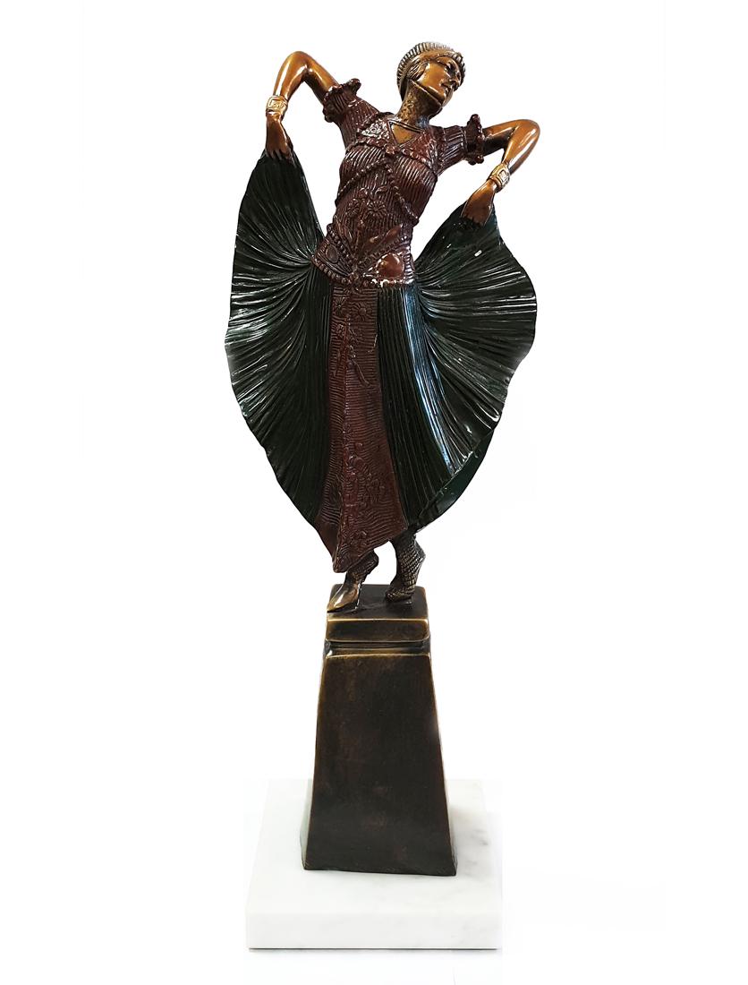 Gypsy Dancer, After F. Preiss Patina-ted Bronze Statue (1 of 7)