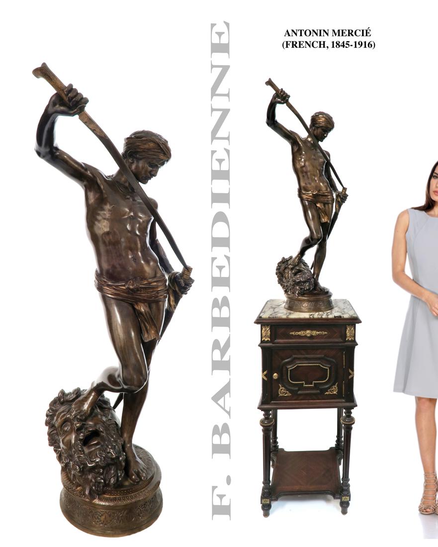 David Vainqueur de Goliath, A Bronze Statue by A.Mercie (1 of 10)