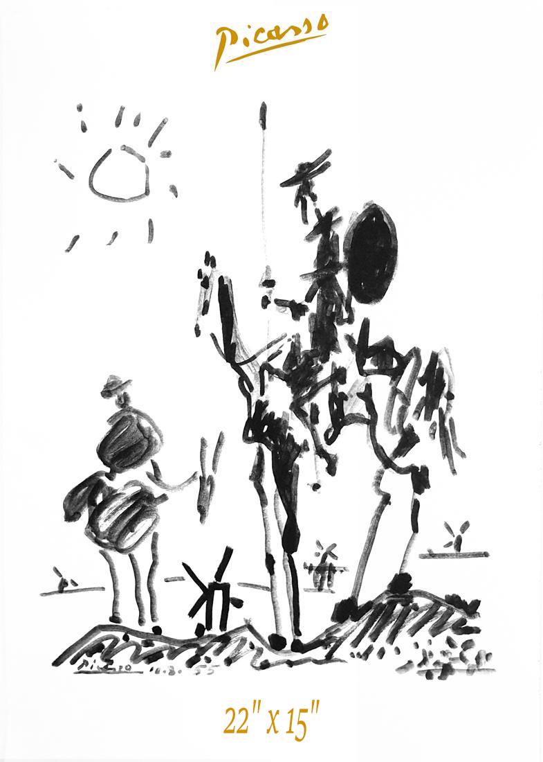 DON QUIXOTE, PABLO PICASSO ORIGINAL LITHOGRAPH COA/1955 (1 of 7)