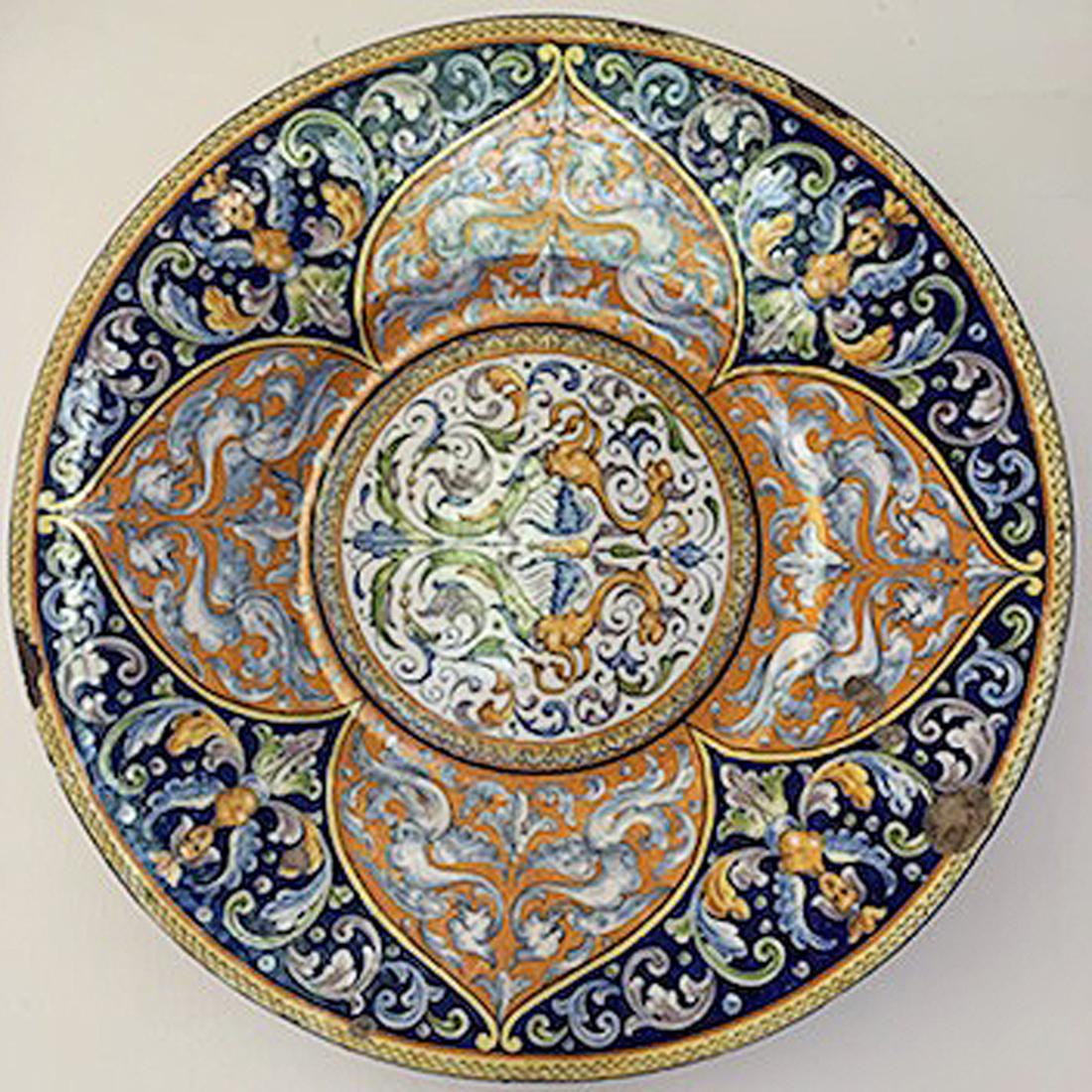 A Large Italian Ceramic Charger, D 24" (1 of 3)