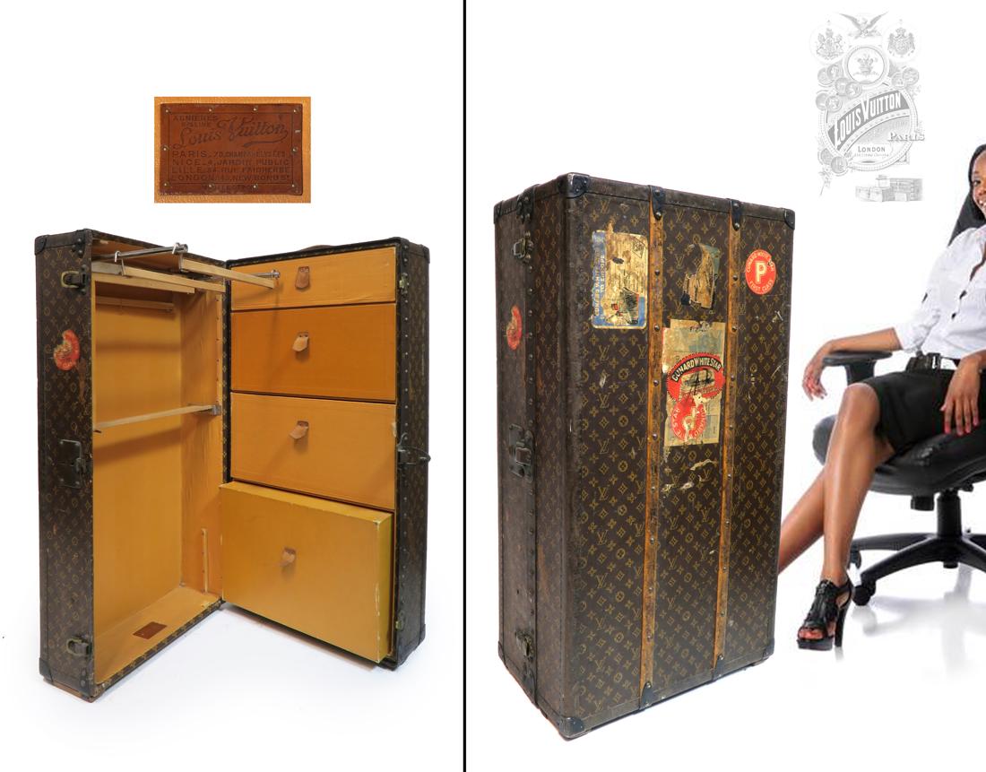 Louis Vuitton Vintage Steamer Wardrobe Trunk (1 of 8)