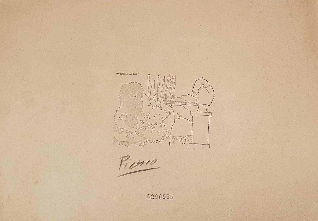Escultor en Reposs, PABLO PICASSO ETCHING PRINT, Signed (1 of 2)