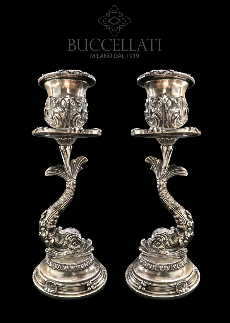 A Pair of Mario Buccellati Sterling Silver Candlesticks (1 of 1)