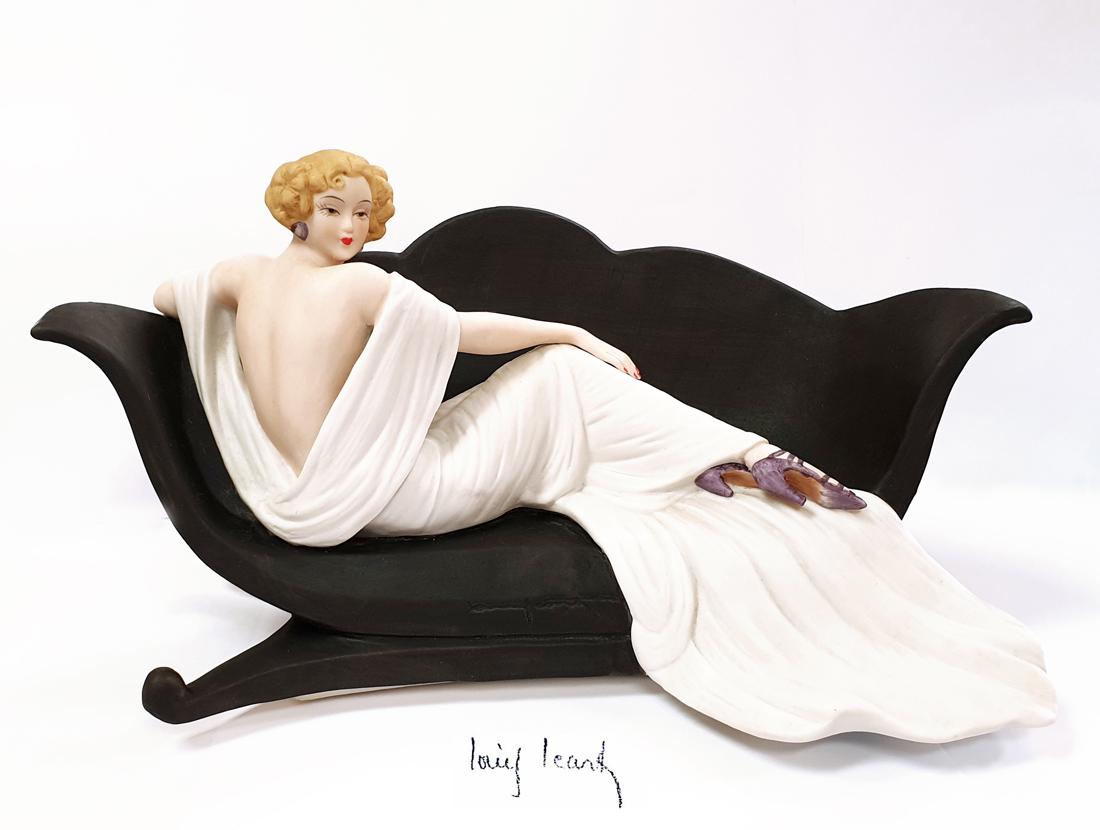 1937 Le Sofa, After Louis Icart Figurine, Ltd Edition (1 of 13)
