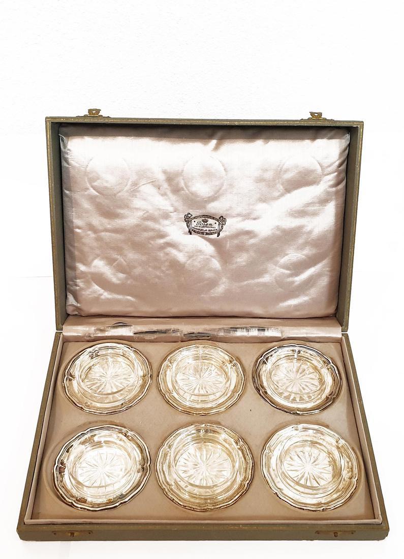 A German Jewish Lazarus Posen Silver saltcellar Set (1 of 8)