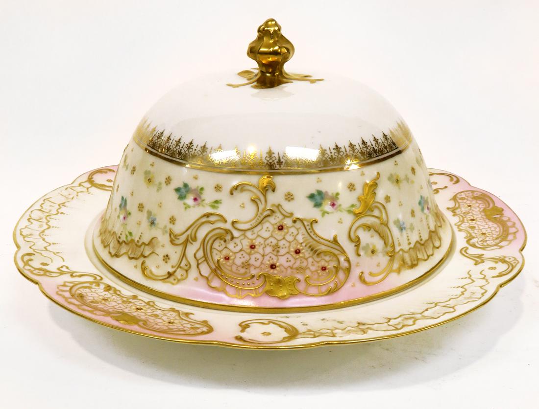 A French Hand Painted Covered Serving Plate (1 of 3)