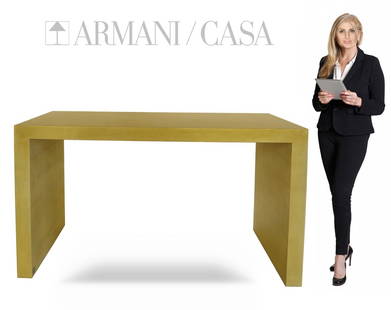 ARMANI / CASA Modern Luxury Yellow Console: Yellow Console by Giorgio Armani for Armani Casa. Made in Italy. 58.1/2" x 19.3/4" x H 37"