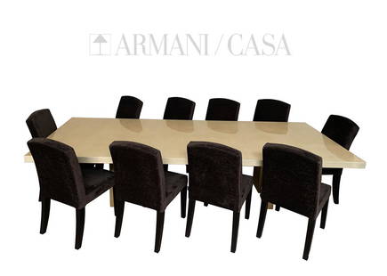 Armani Casa Rectangular Trocadero Dining Table: Trocadero dining table from the Italian manufacturer Armani Casa. Presents a model of rectangular shape.