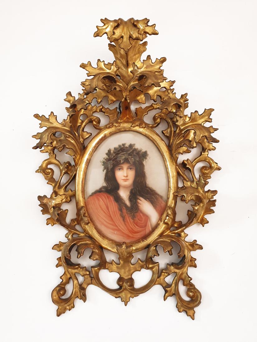 A Berlin Porcelain Plaque With Rococo Frame (1 of 3)