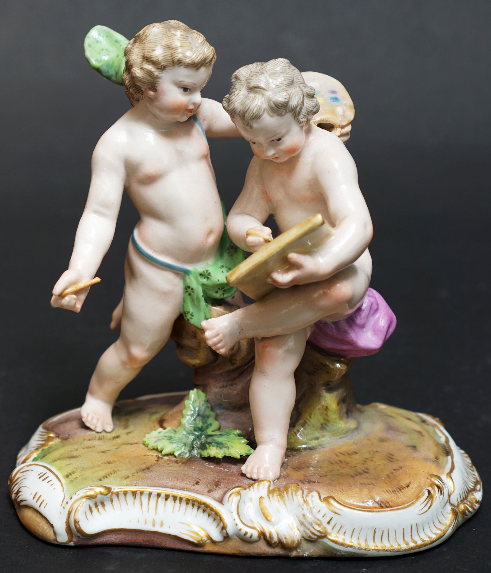 19th C. German Meissen Porcelain Figurine Group, Signed (1 of 4)