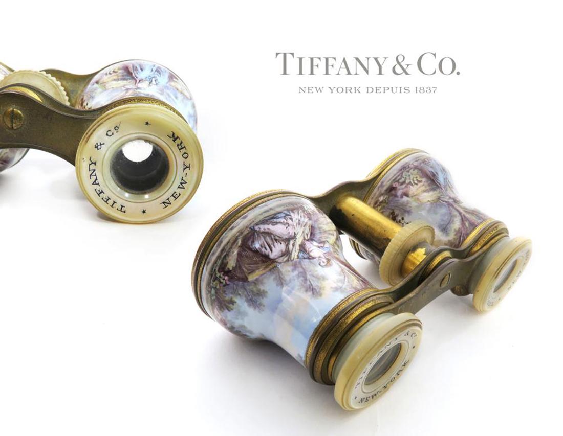 19TH C. TIFFANY & CO. ROCK CRYSTAL OPERA ENAMEL GLASSES (1 of 12)