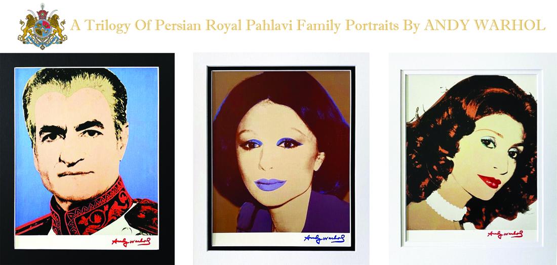 A Trilogy of Persian Royal Family Portraits Lithography (1 of 7)
