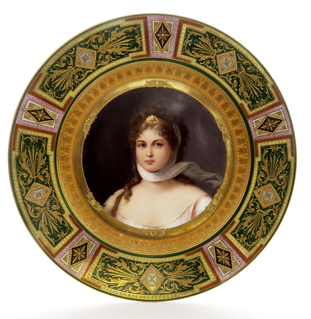Portrait Of Prussia Queen Louise, A Royal Vienna Plate (1 of 2)